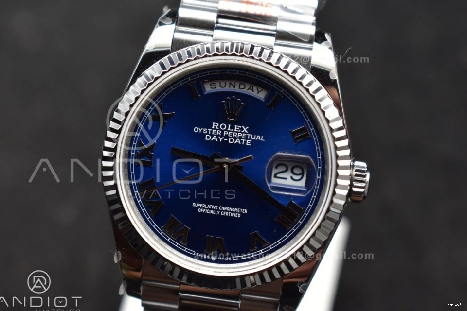 SS Bracelet V5 Weight) President on Dial Roman Best Steel DayDate 36 Edition vr3255 (Gain Blue QF 904L 0218